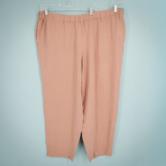 J. Jill Plus Size 3X Pure Jill Chutney Pink Pull On Tapered Leg Ankle Pants NEW - Picture 1 of 7